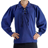 'Merchant' Renaissance Shirt - Dark Blue - zootzu