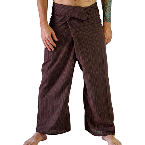 'Thai Fisherman Pants' - Striped Brown