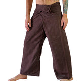 Thai Fisherman Pants - Striped Brown - zootzu