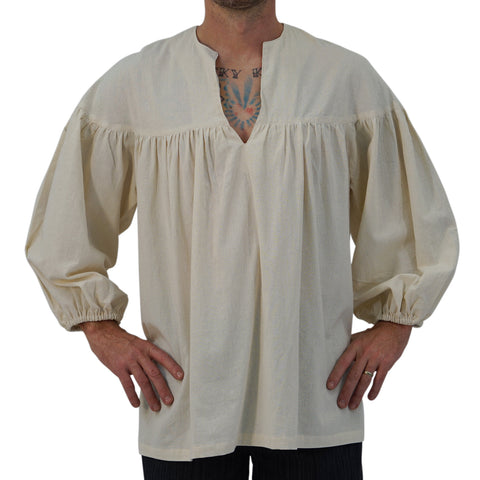 'Poet' Renaissance Shirt - Cream