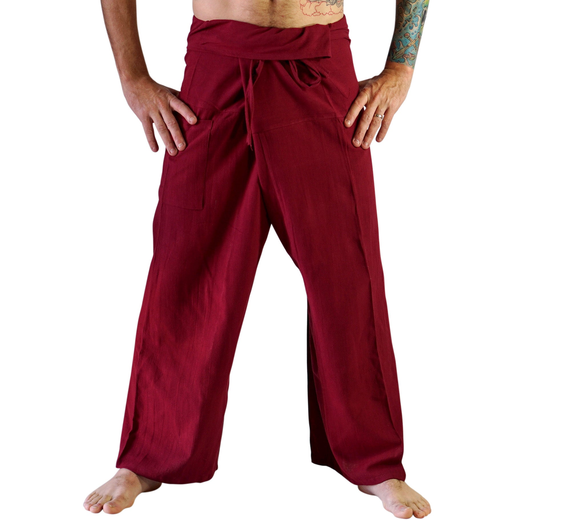 Fisherman Pants - Dark Red – Zootzu Garb