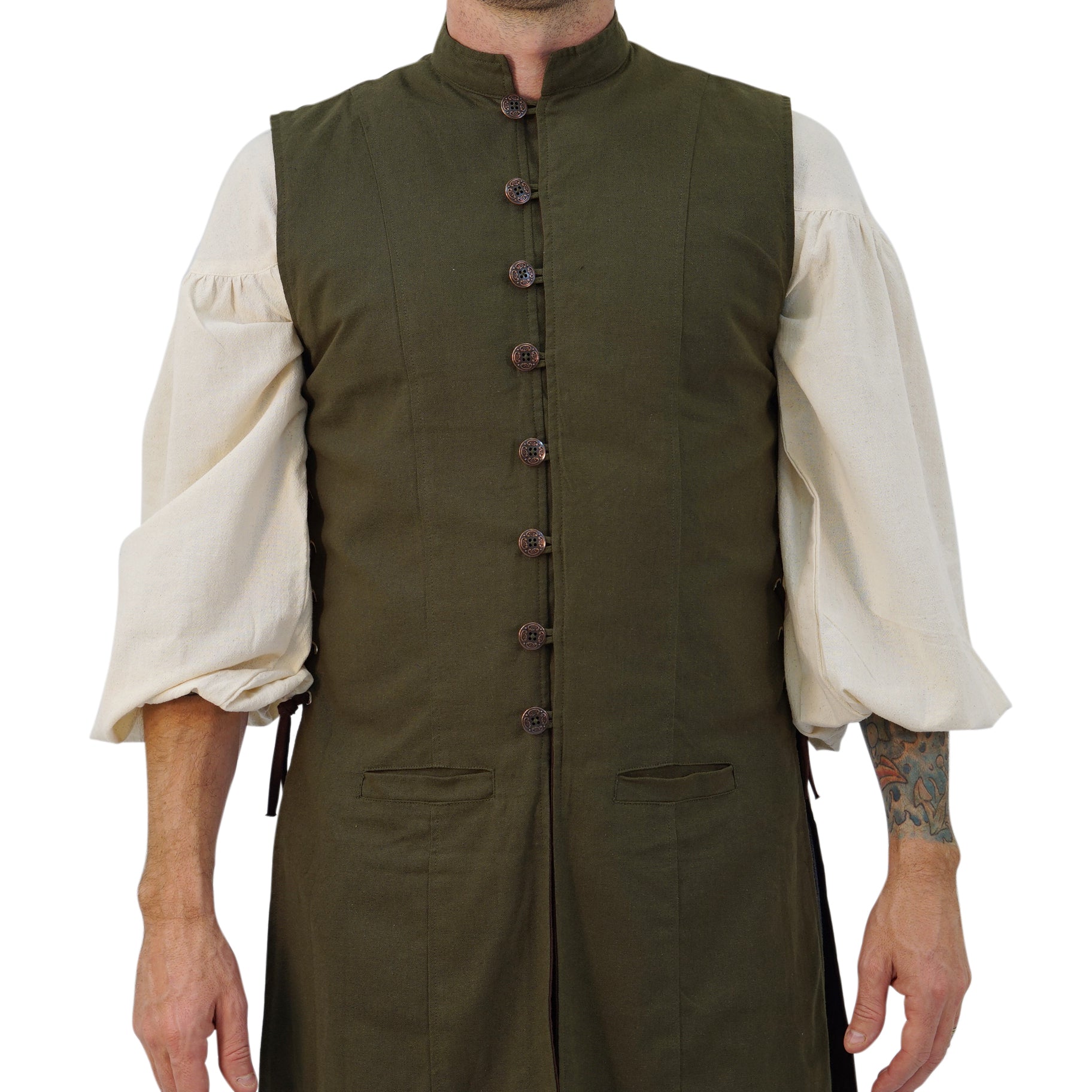 Medieval Duster - Green/Brown