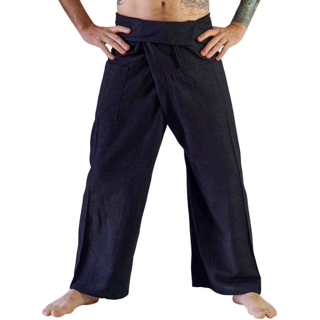 Pantalon Fisherman Thai En Coton - Yoga, Plage, Écharpe Longue, Couleur Azur, Taille Unique 105 Cm - 4