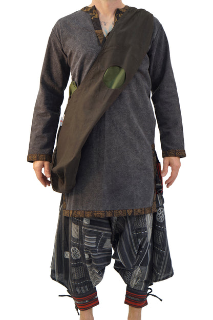 Monk Bag - Green/Brown