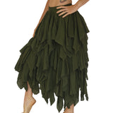 'Fay' Ragged Cut Fairy Skirt - Fern Green