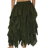 'Fay' Ragged Cut Fairy Skirt - Fern Green