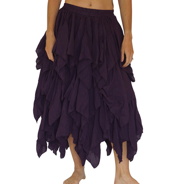 'Fay' Ragged Cut Fairy Skirt - Purple
