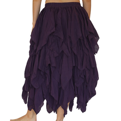 Fay Ragged Cut Skirt - Purple