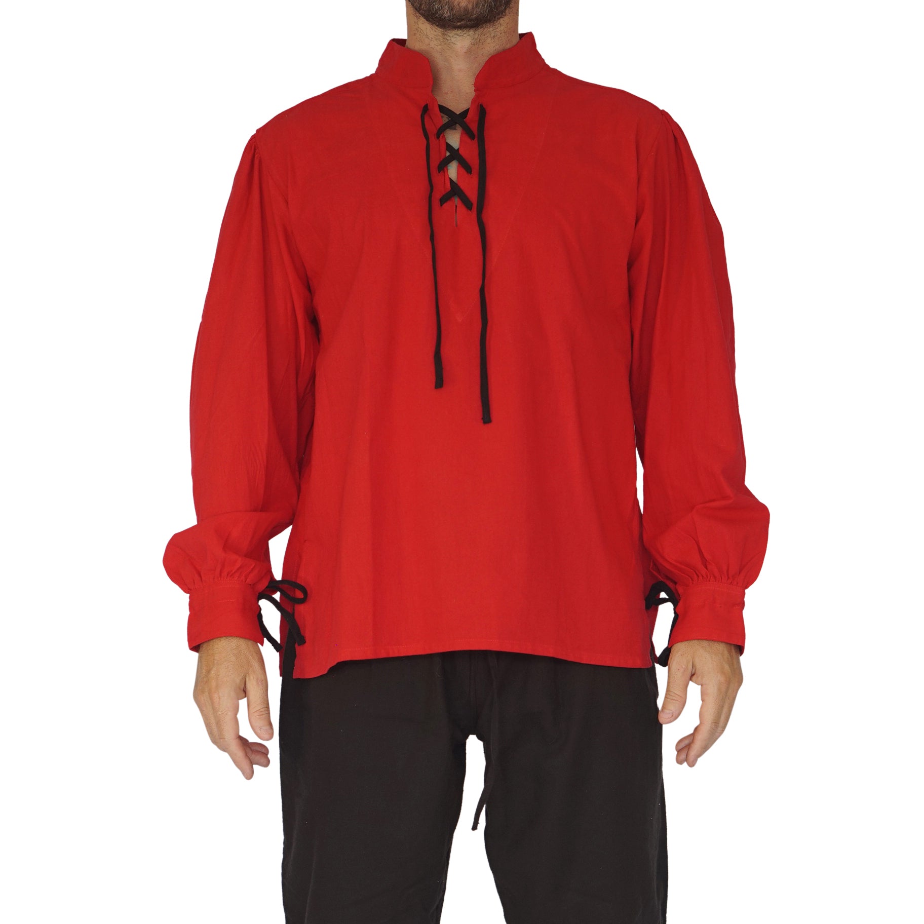 Merchant Shirt High Collar - Red