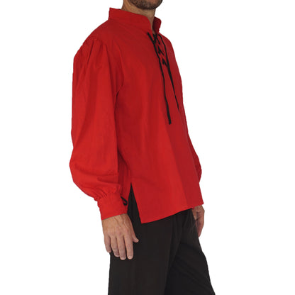Merchant Shirt High Collar - Red