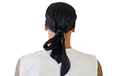 'Pirate Bandana' Medieval Hat, Silk - Black - zootzu