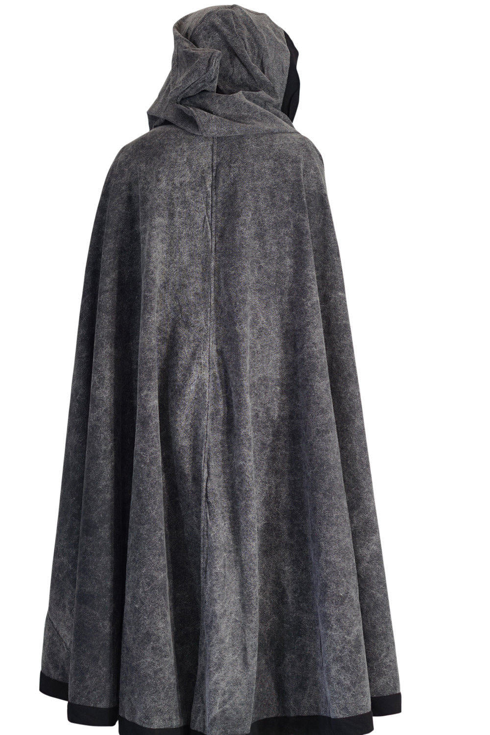 'Hooded Cloak' - Stone Grey/Black - zootzu