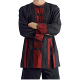 'Pirate Jacket' Silk Trim Shirt - Black/Red - zootzu