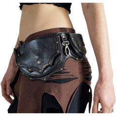 \'Grande\' Boho Leather Utility Belt - Black – Zootzu Garb