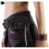 Lace' Boho  Leather Utility Belt - Black - zootzu