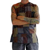 'Freeman' Medieval Shirt, Sleeveless - Patchwork - zootzu