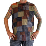'Freeman' Medieval Shirt, Sleeveless - Patchwork - zootzu