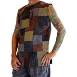 'Freeman' Medieval Shirt, Sleeveless - Patchwork - zootzu