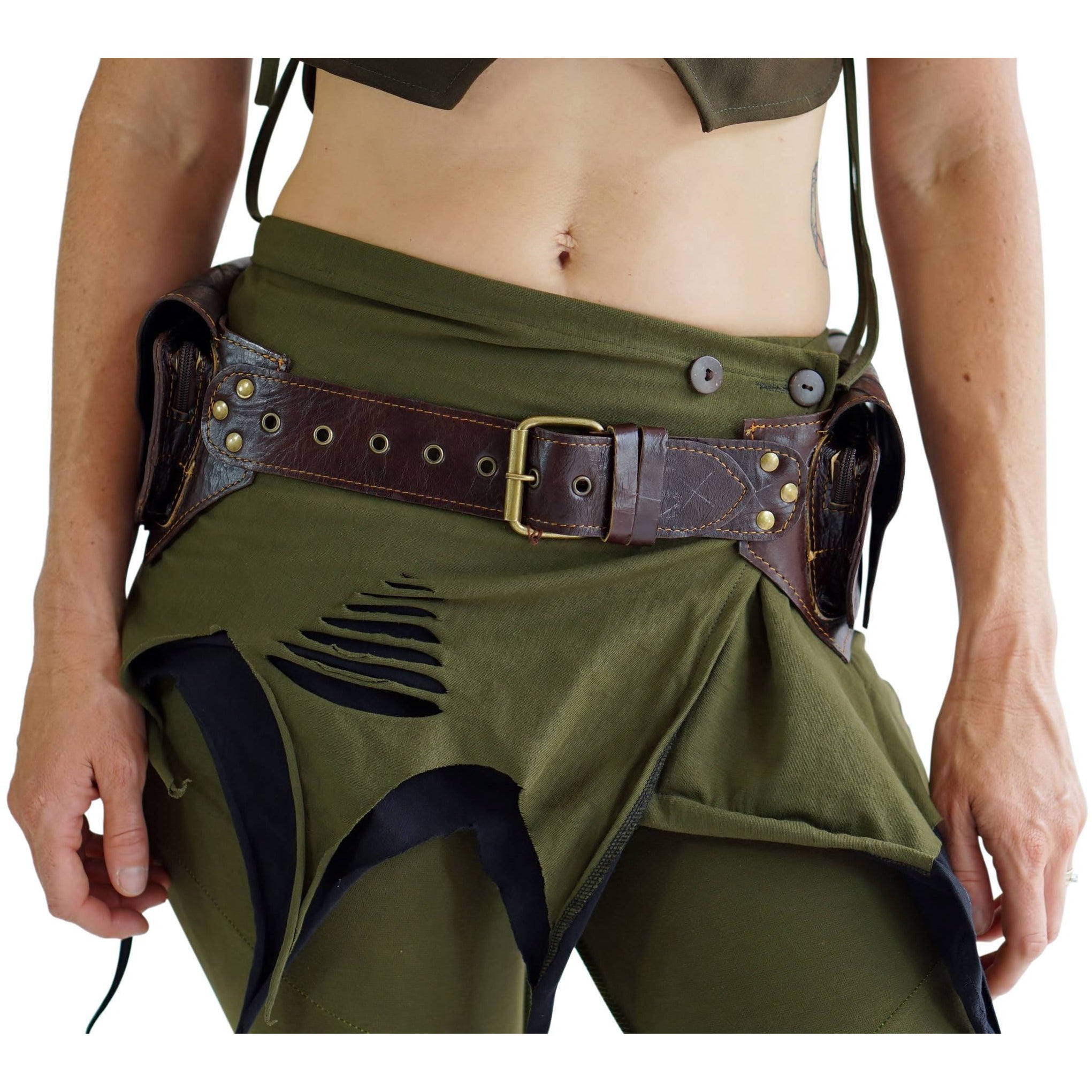 Double Leaf Utility Belt- Brown – Zootzu Garb