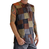 'Freeman' Medieval Shirt, Sleeveless - Patchwork - zootzu