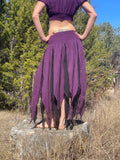 'Petal' Long Renaissance/Pirate Skirt - Purple/Black