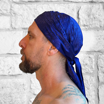 Pirate Bandana Hat, Silk - Dark Blue