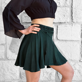 SALE! ‘Short Pixie Skirt' Embroidered Rayon - Green