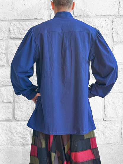 Merchant Shirt High Collar - Dark Blue