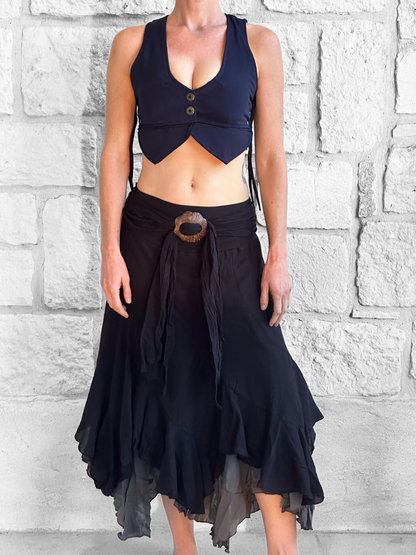 Petal Vest - Dark Blue