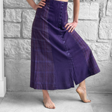 'Long Plaid Skirt' Renaissance Festival - Dark Purple
