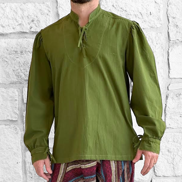 Merchant Shirt High Collar - Fern Green