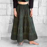 'Nomad' Long Skirt - Green