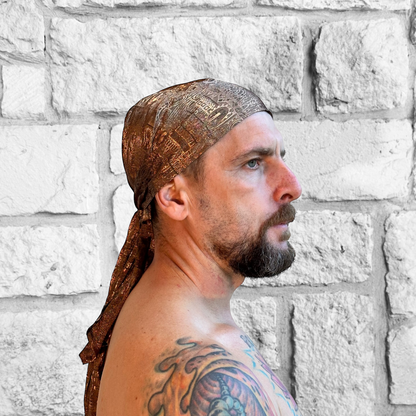Bandana Hat, Silk - Gold