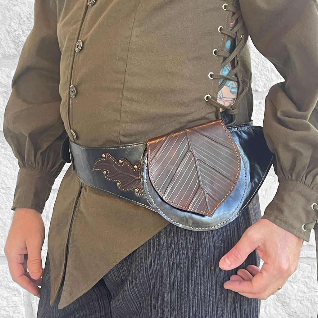 Leather Utility Hip Belt,High Quality Handmade Pocket Belt Hip Bag,Festival  Belt