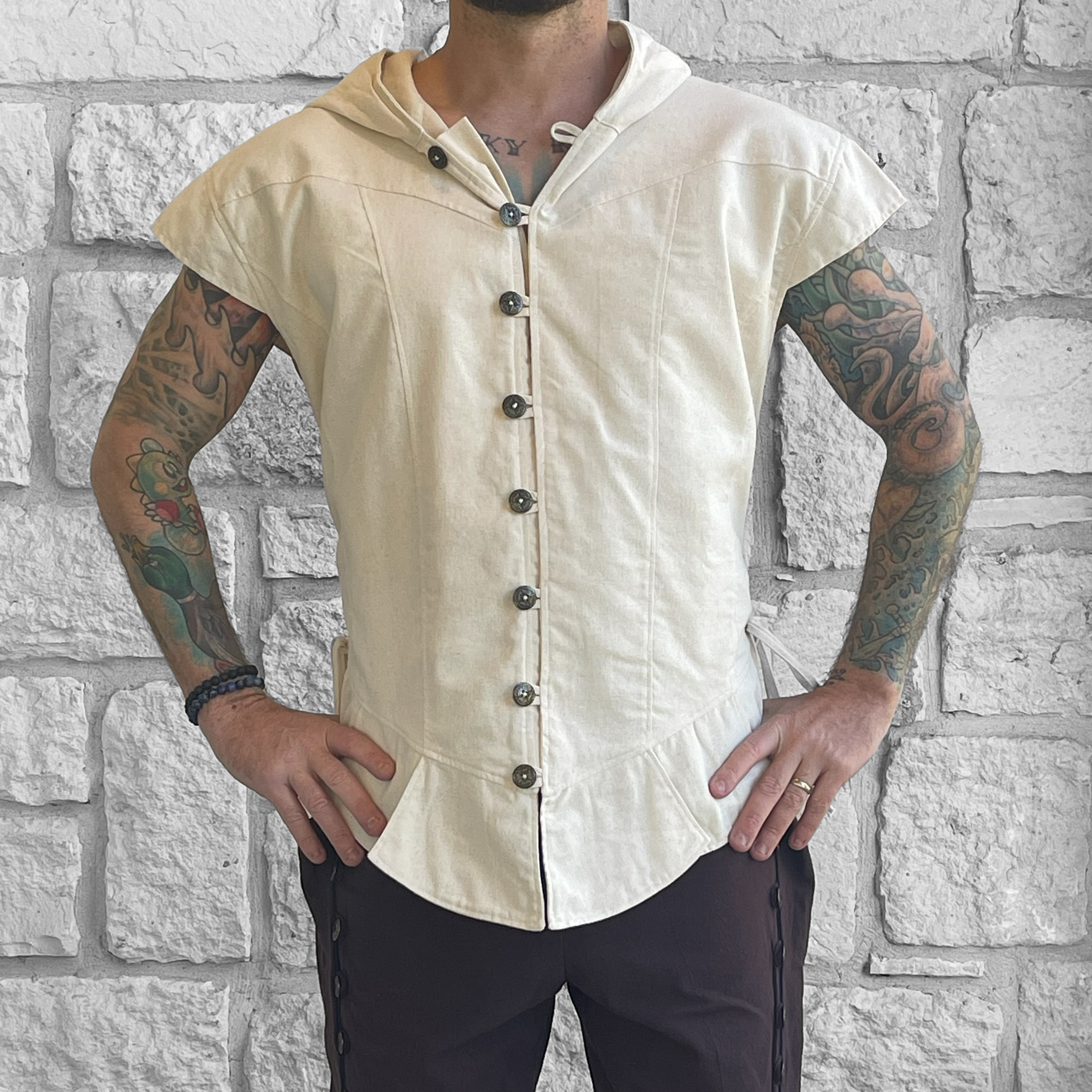 Doublet Vest Hooded - Natural/Cream