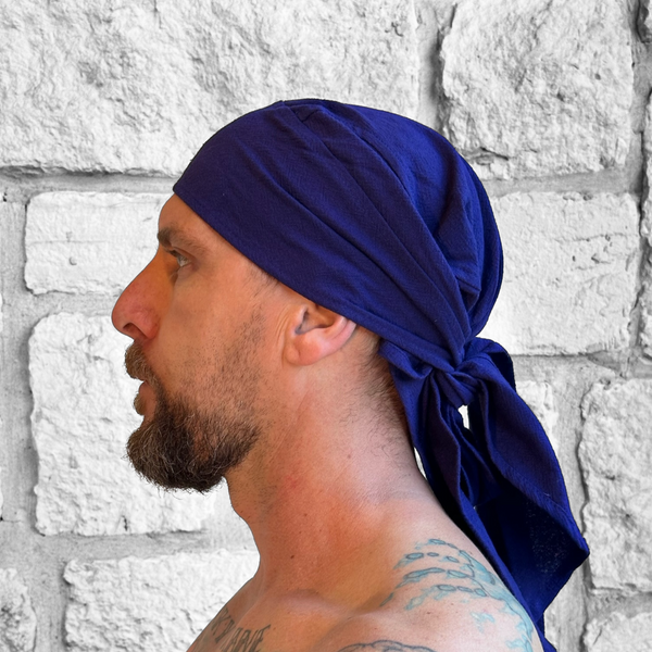 'Pirate Bandana' Medieval Hat - Dark Blue