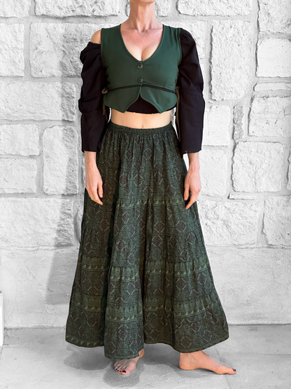 Petal Vest - Dark Green