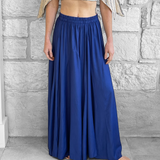 'Sadie' Long Flowing Skirt - Rayon Blue