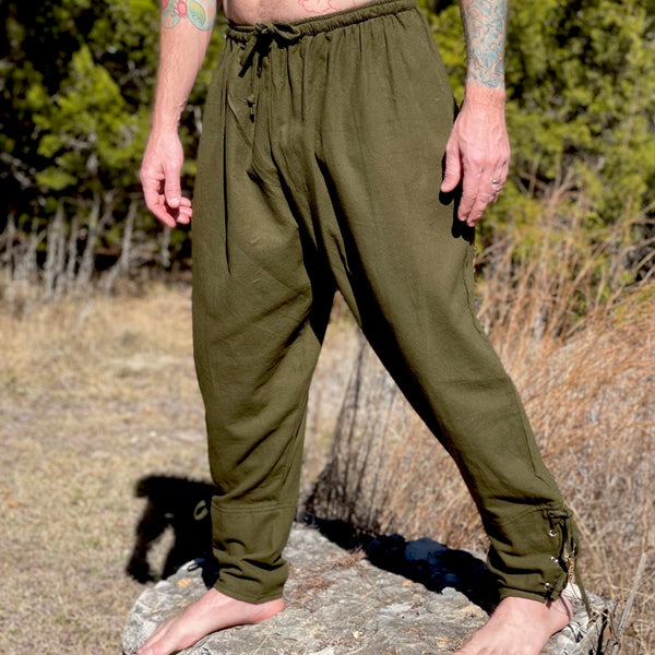 'Ankle Cuff' Medieval Pants - Green