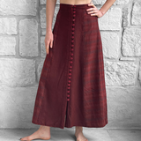 'Long Plaid Skirt' Renaissance Festival - Dark Red