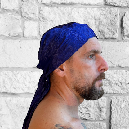 Pirate Bandana Hat, Silk - Dark Blue