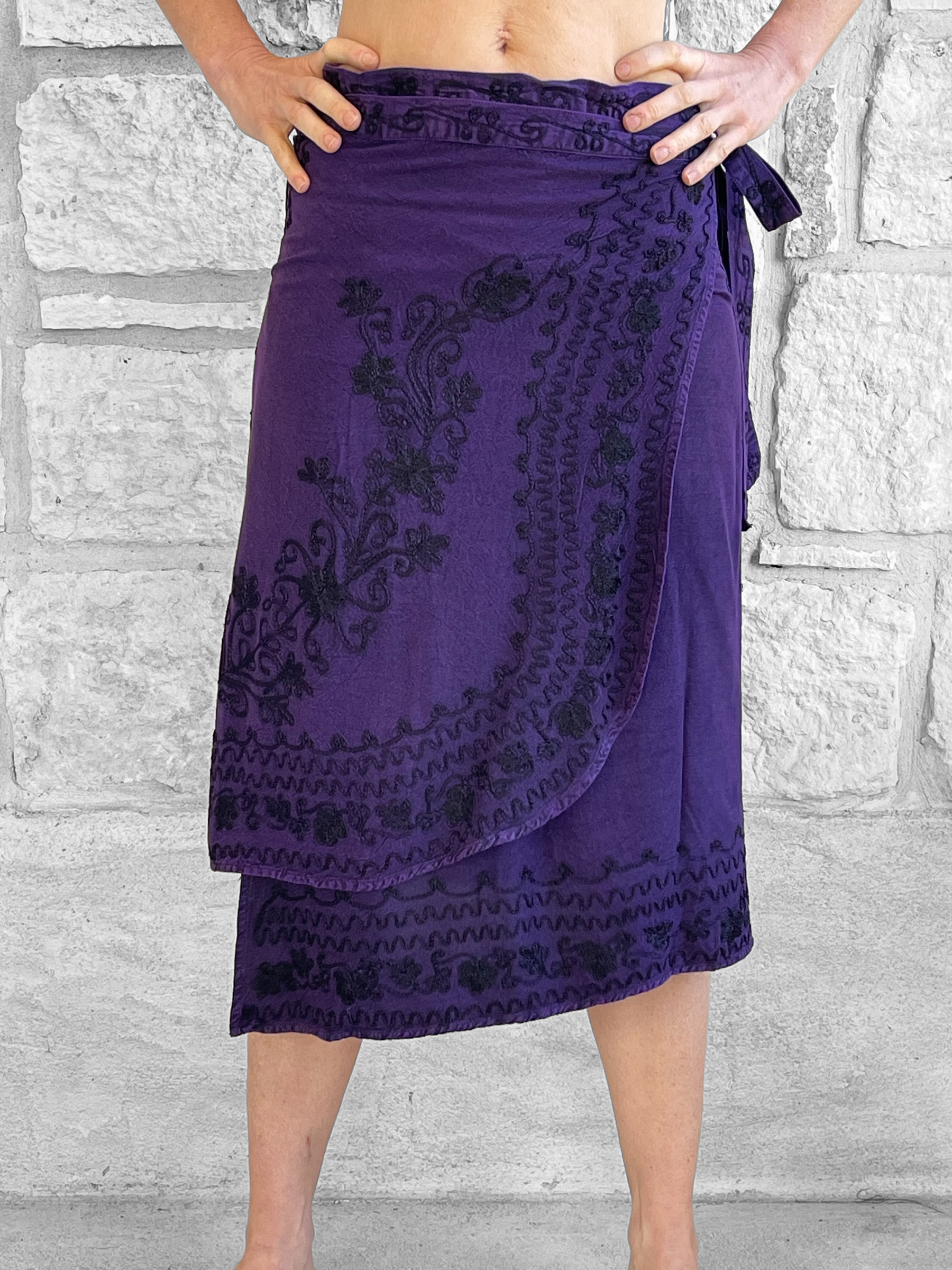 Wrap Skirt Short - Purple