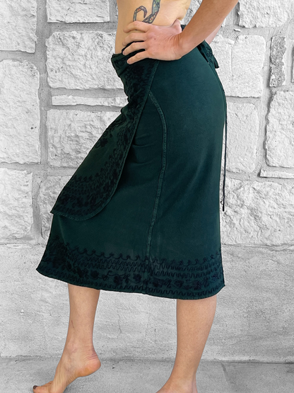 Wrap Skirt Short - Green