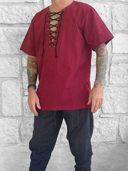 Freeman Shirt - Maroon Red