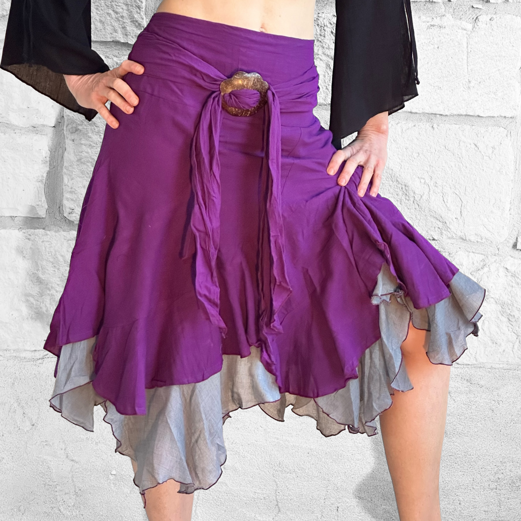 Willow Two Layer Skirt Purple with Underskirt