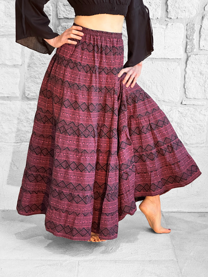 Nomad Long Skirt - Red