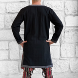 'Viking Shirt' Long Sleeves Medieval - Black