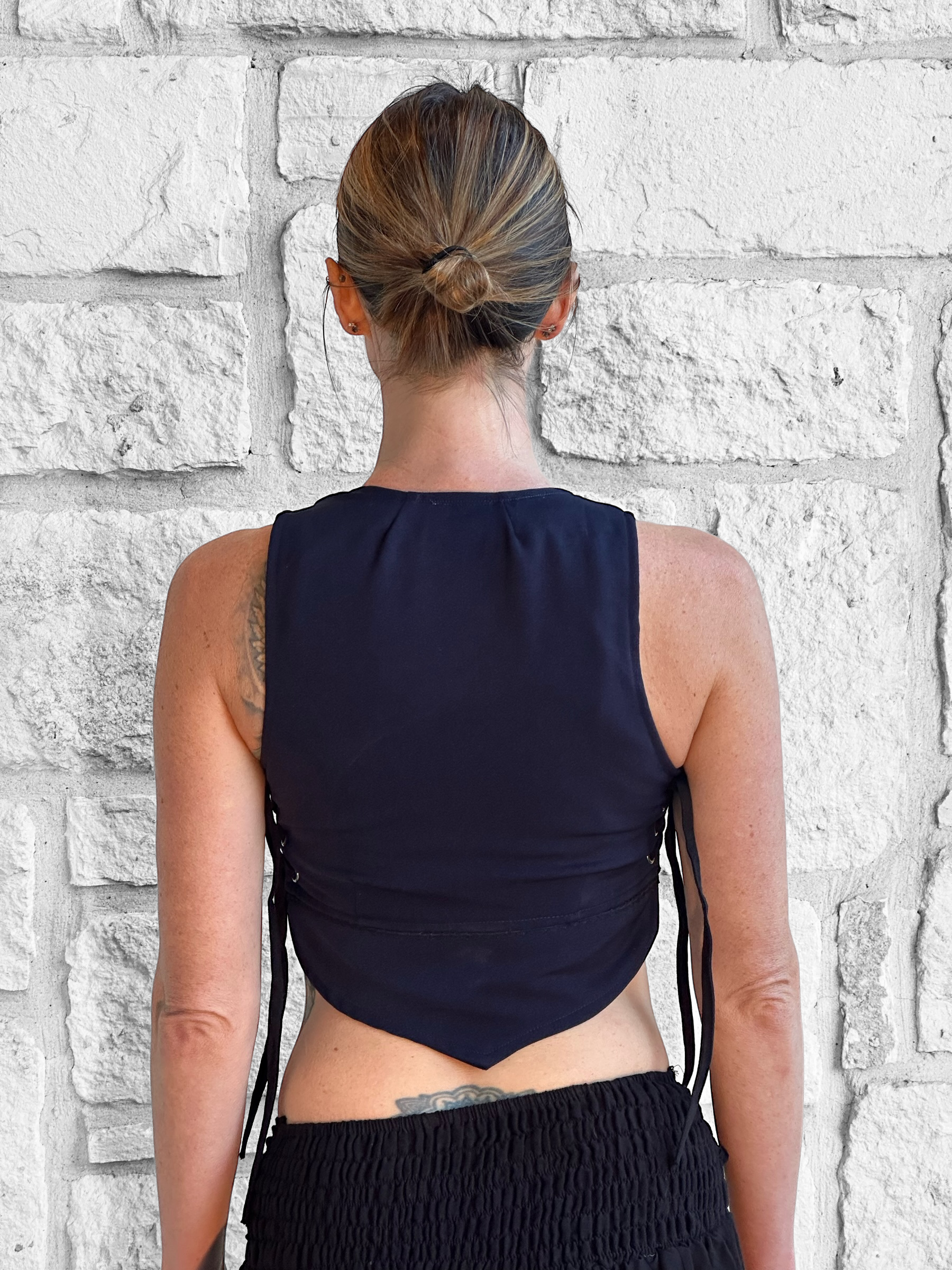 Petal Vest - Dark Blue