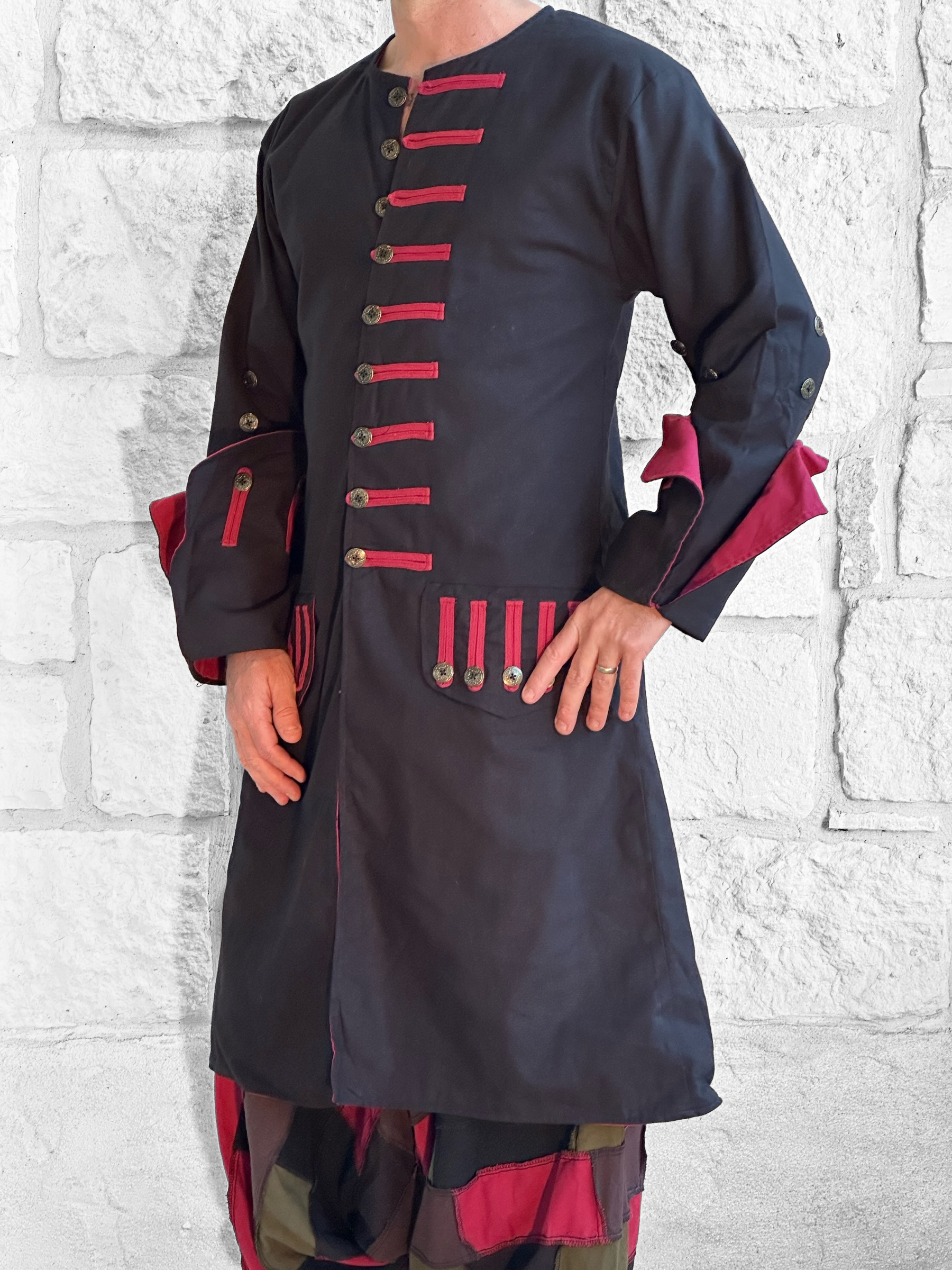 Pirate Jacket - Black/Red