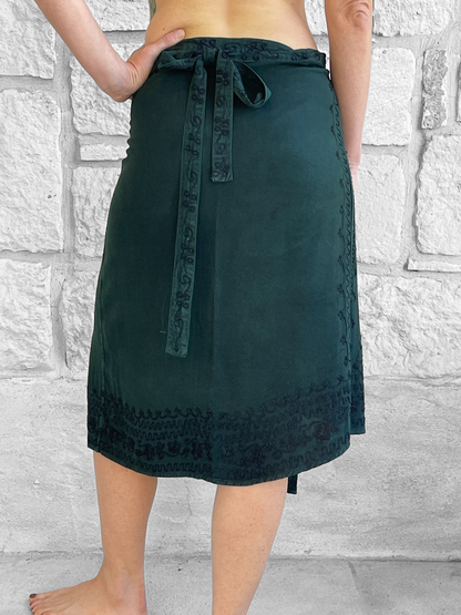 Wrap Skirt Short - Green